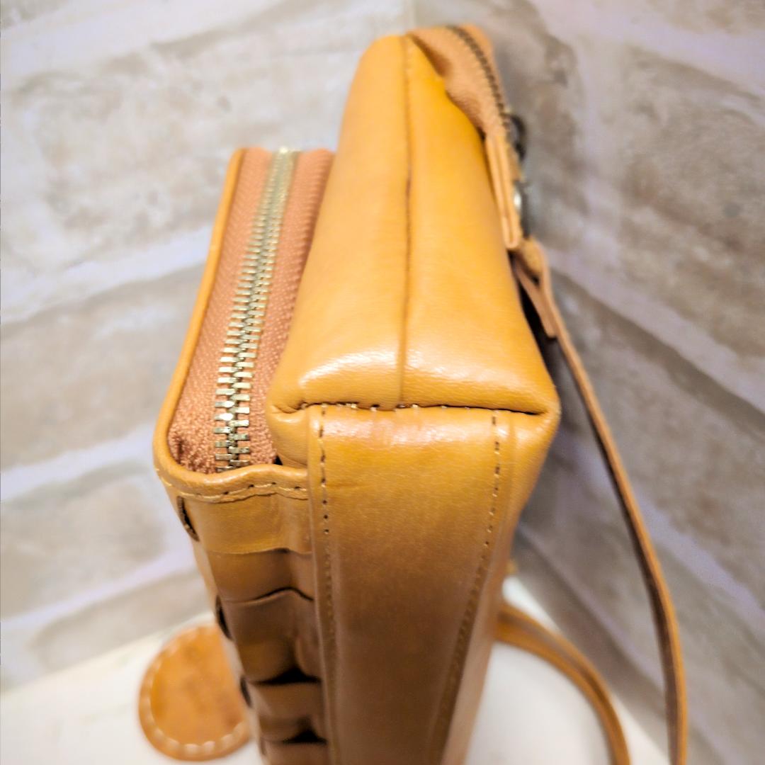 ☆【ズッケロ フィラート】メッシュ ショルダーバッグ キャメル 美品