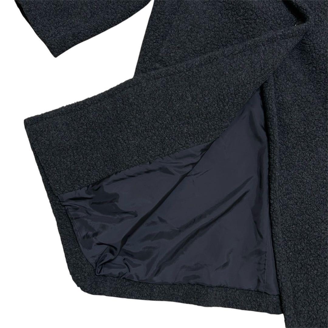 美品✨23区 大人可愛い ボアジャージー チェスターコート ロング グレー40L