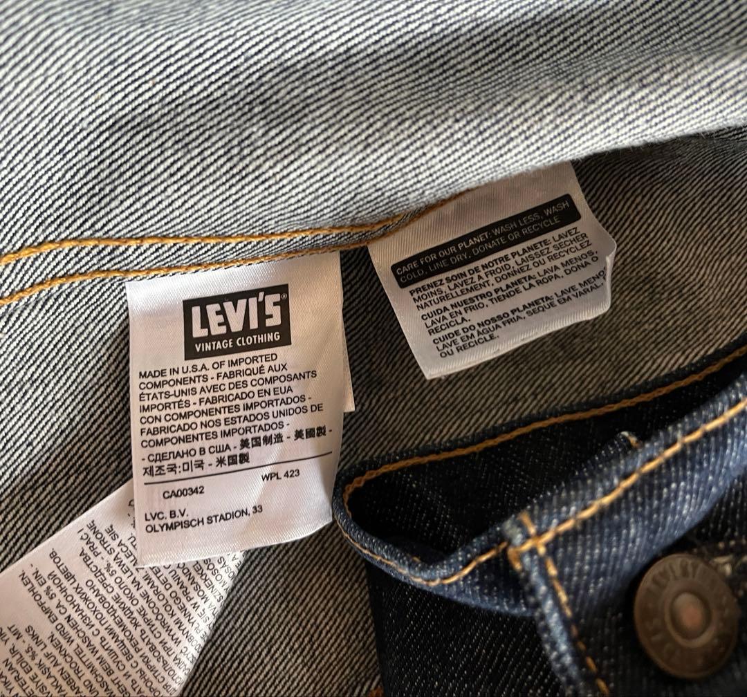 美品　USA製 LVC 70505 BIGE デニムジャケット Gジャン　40