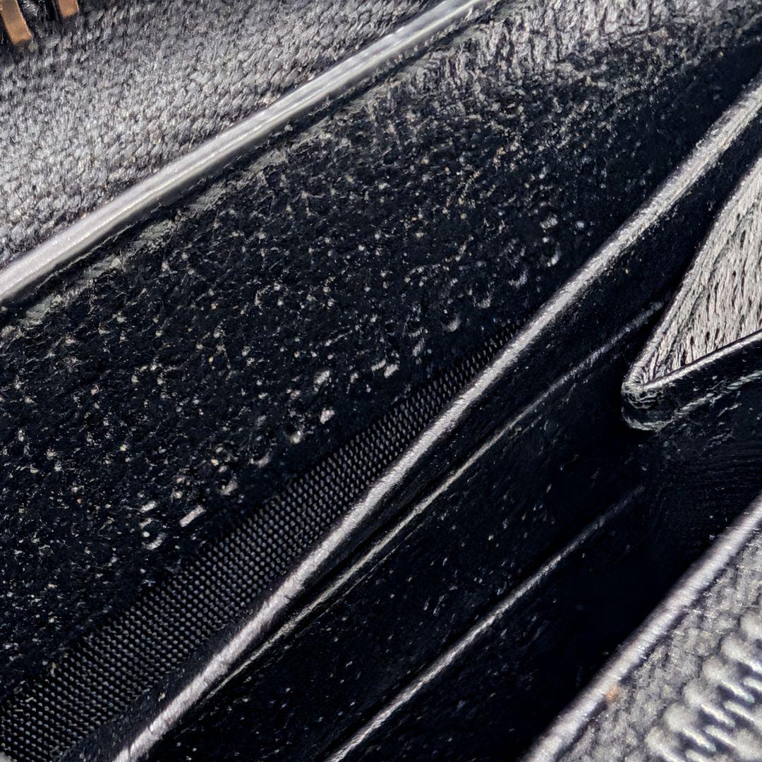 極美品 GUCCI アニマリエ ゴールドビー 長財布 グッチ レザー