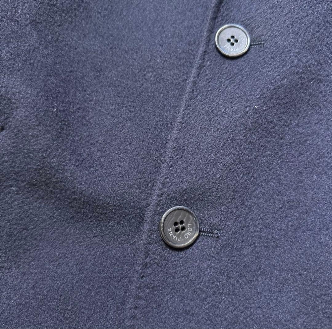 100万 国内正規 未使用 ロロピアーナ カシミヤ100% ネイビー M