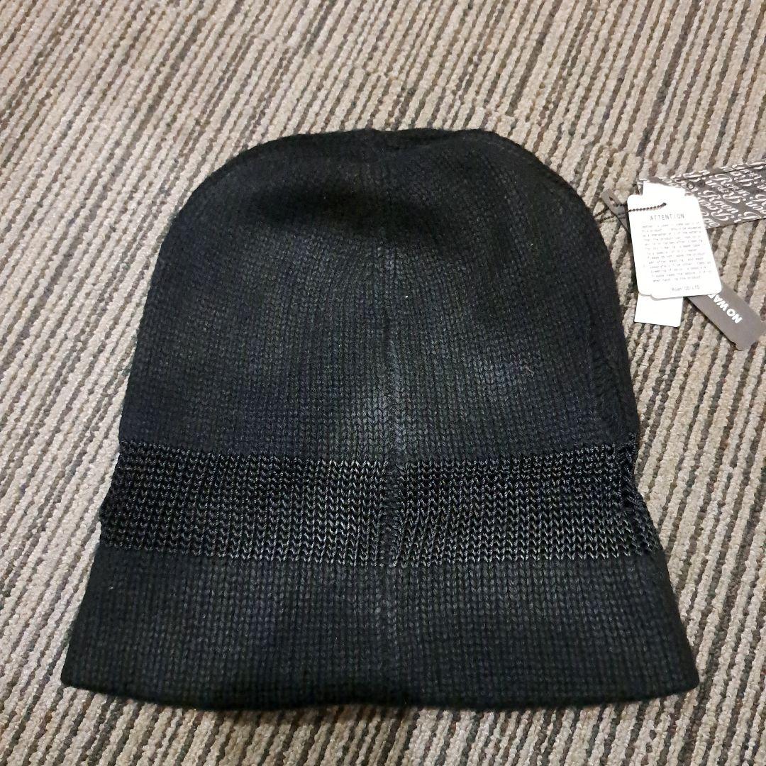 ロエン Roen レザー スカル パッチ ニット帽 ビーニー キャップ