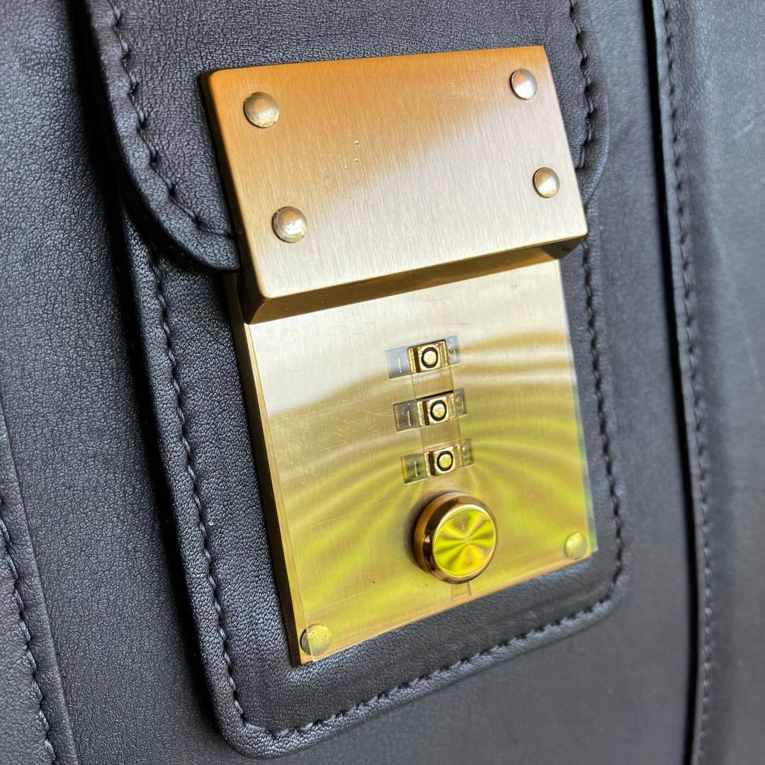 New Vintage Coach Briefbag Black Leather - メルカリ