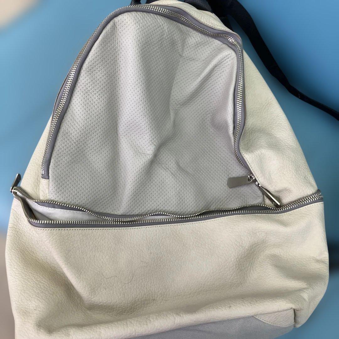 Glean&Co. グリーンアンドコー　白×グレーレザー　バックパック　リュック
