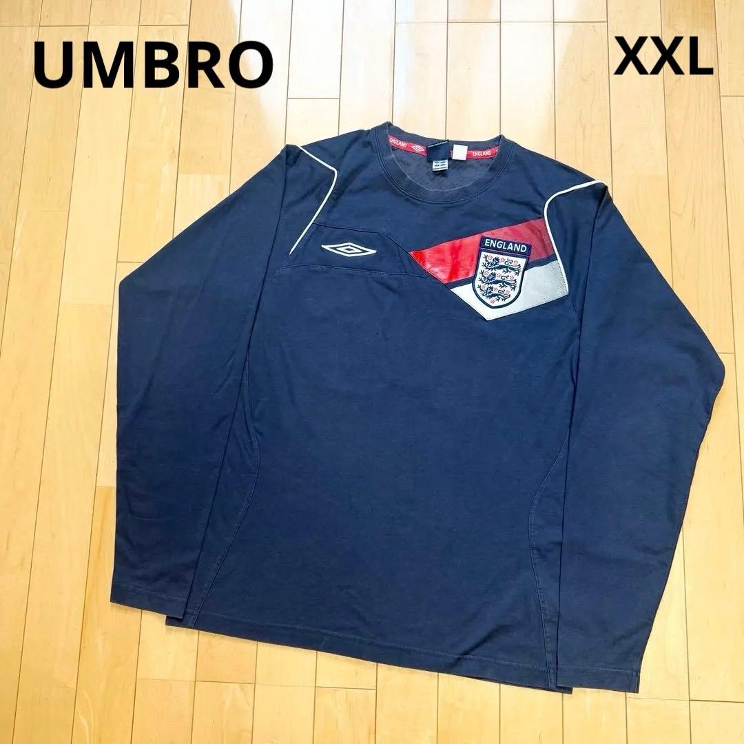 UMBRO イングランド代表 ENGLAND ロンT ネイビー 刺繍ロゴ XXL - メルカリ