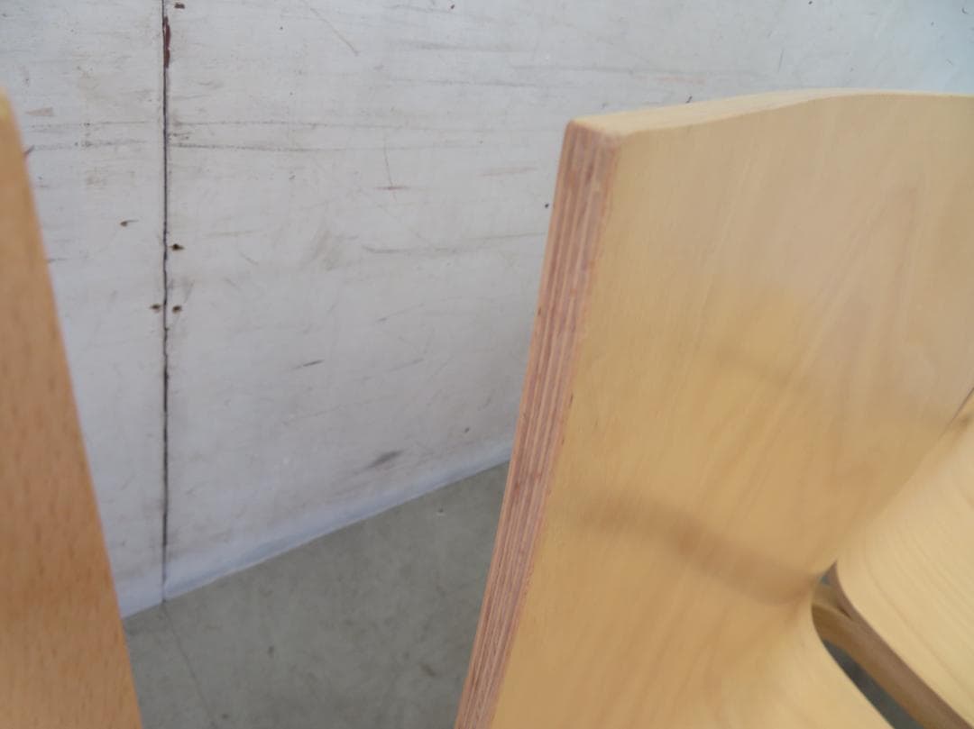 美品■TON■シンプルチェア■ビーチ材■プライウッド■ダイニングチェア6脚セット