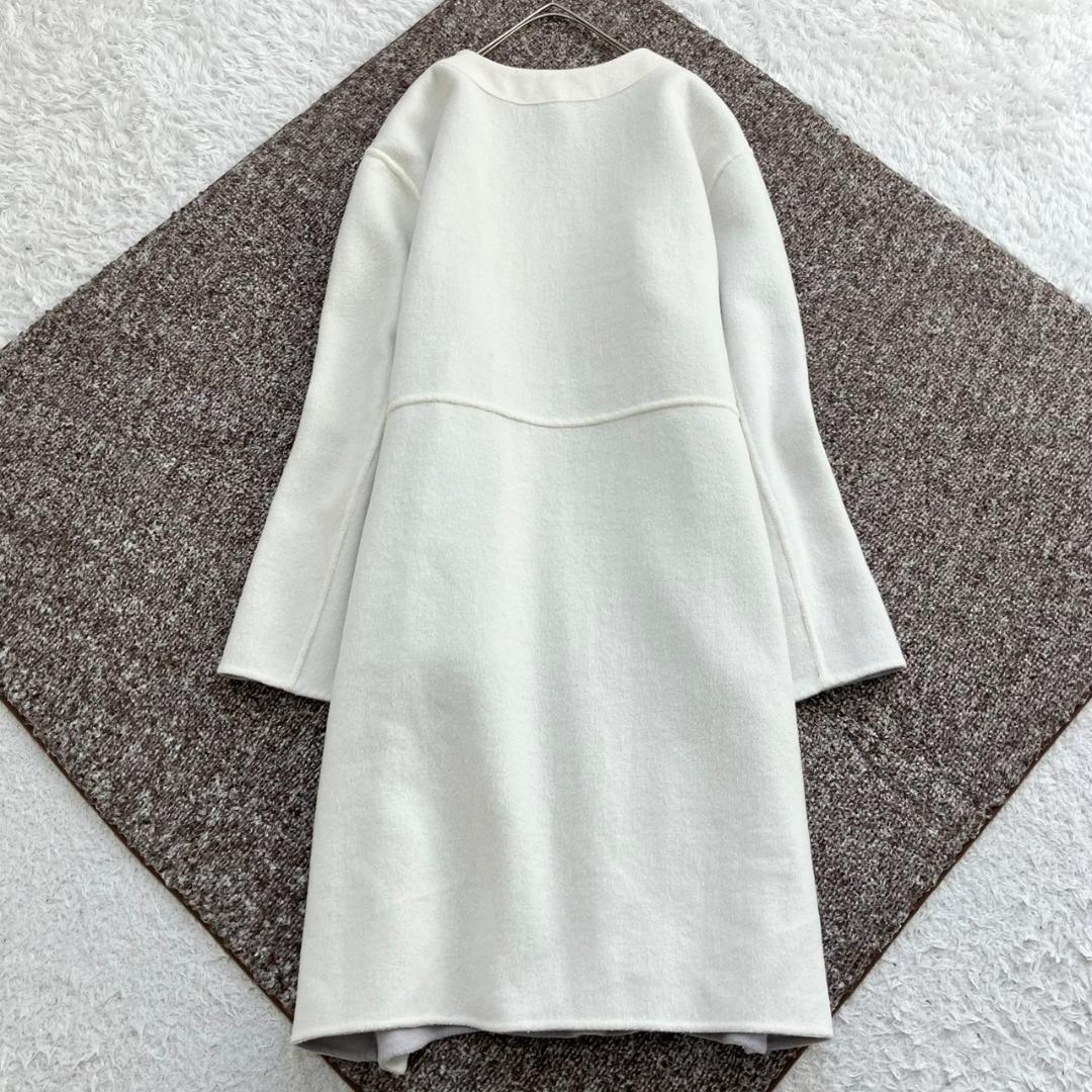 リバーシブル✨極美品✨組曲 リバーコート ロング ノーカラー 大きいサイズ XL