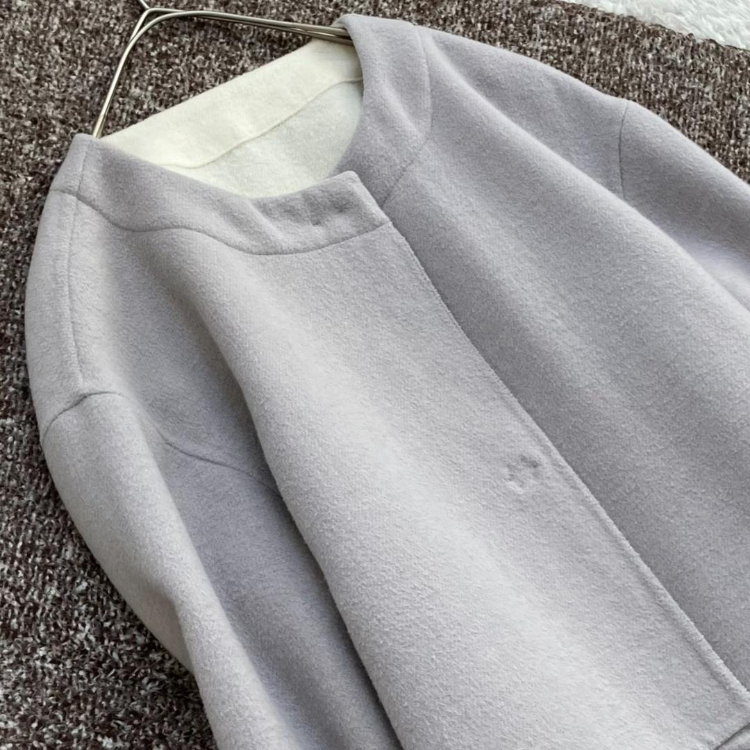 リバーシブル✨極美品✨組曲 リバーコート ロング ノーカラー 大きいサイズ XL