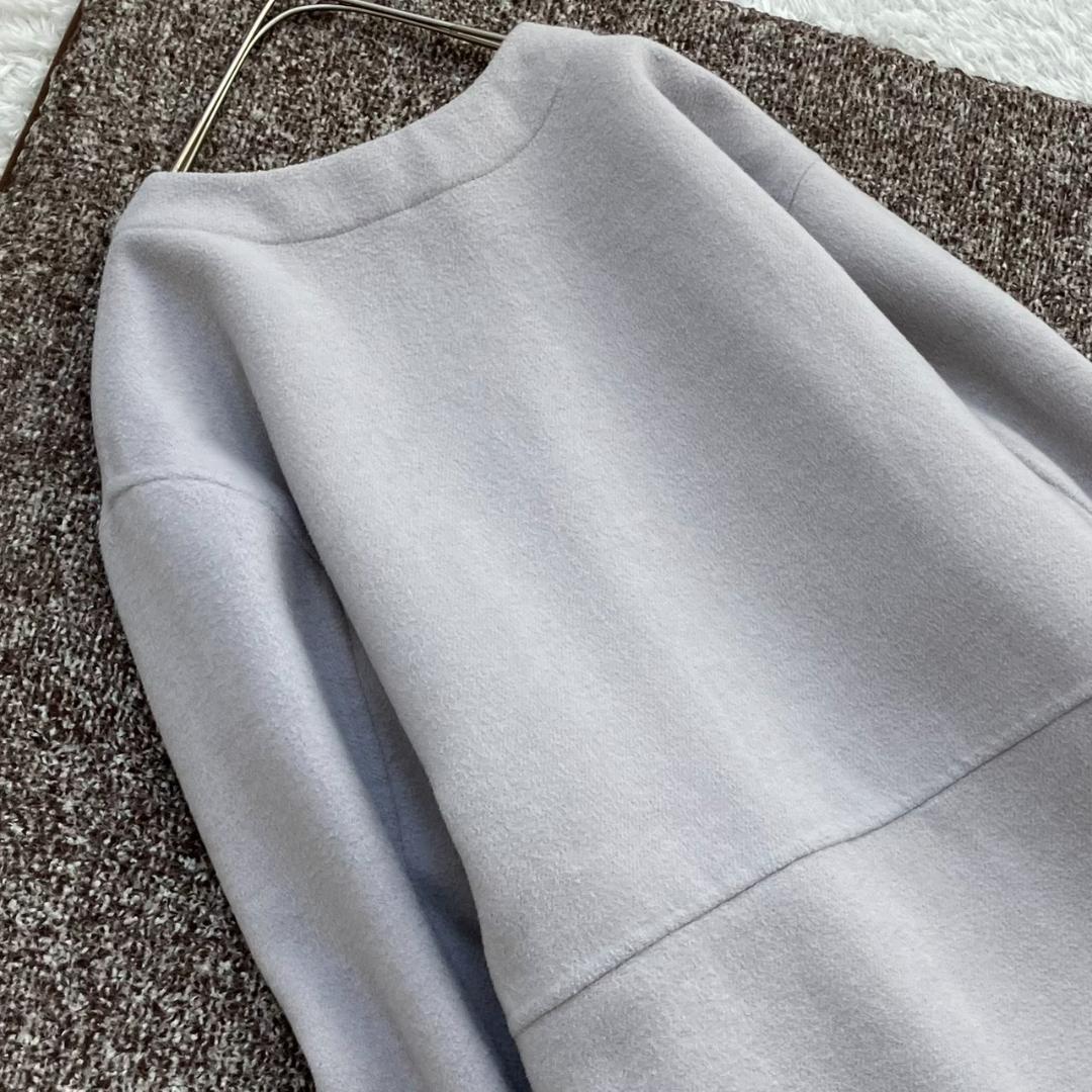 リバーシブル✨極美品✨組曲 リバーコート ロング ノーカラー 大きいサイズ XL