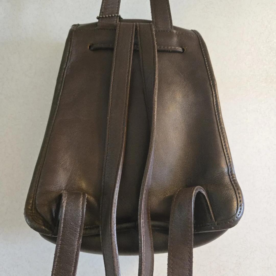 COACH ブラウンバックパック 9960 ターンロック レザー