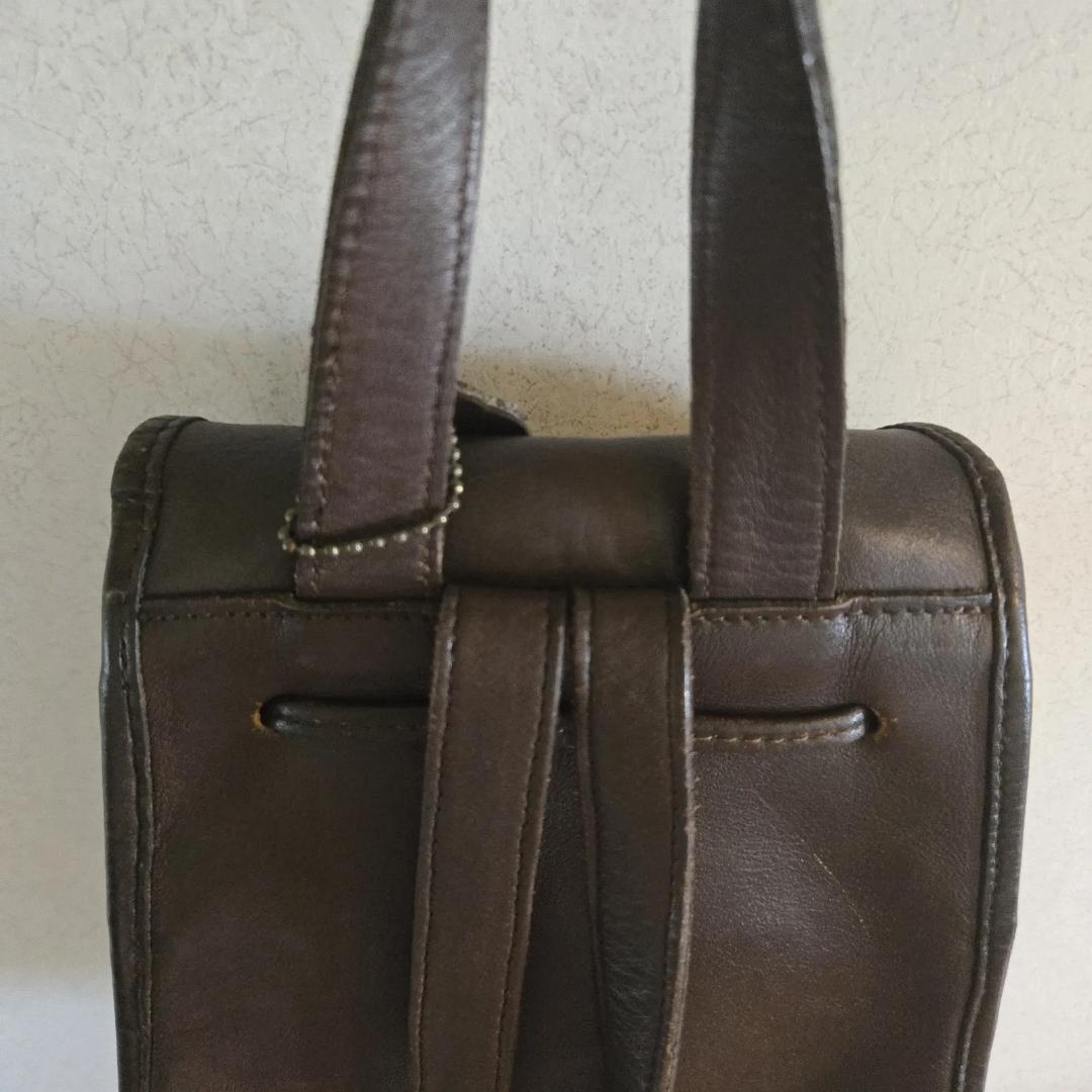 COACH ブラウンバックパック 9960 ターンロック レザー