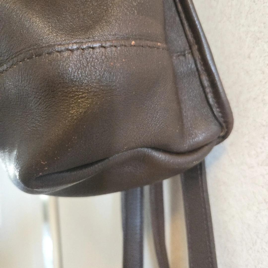 COACH ブラウンバックパック 9960 ターンロック レザー