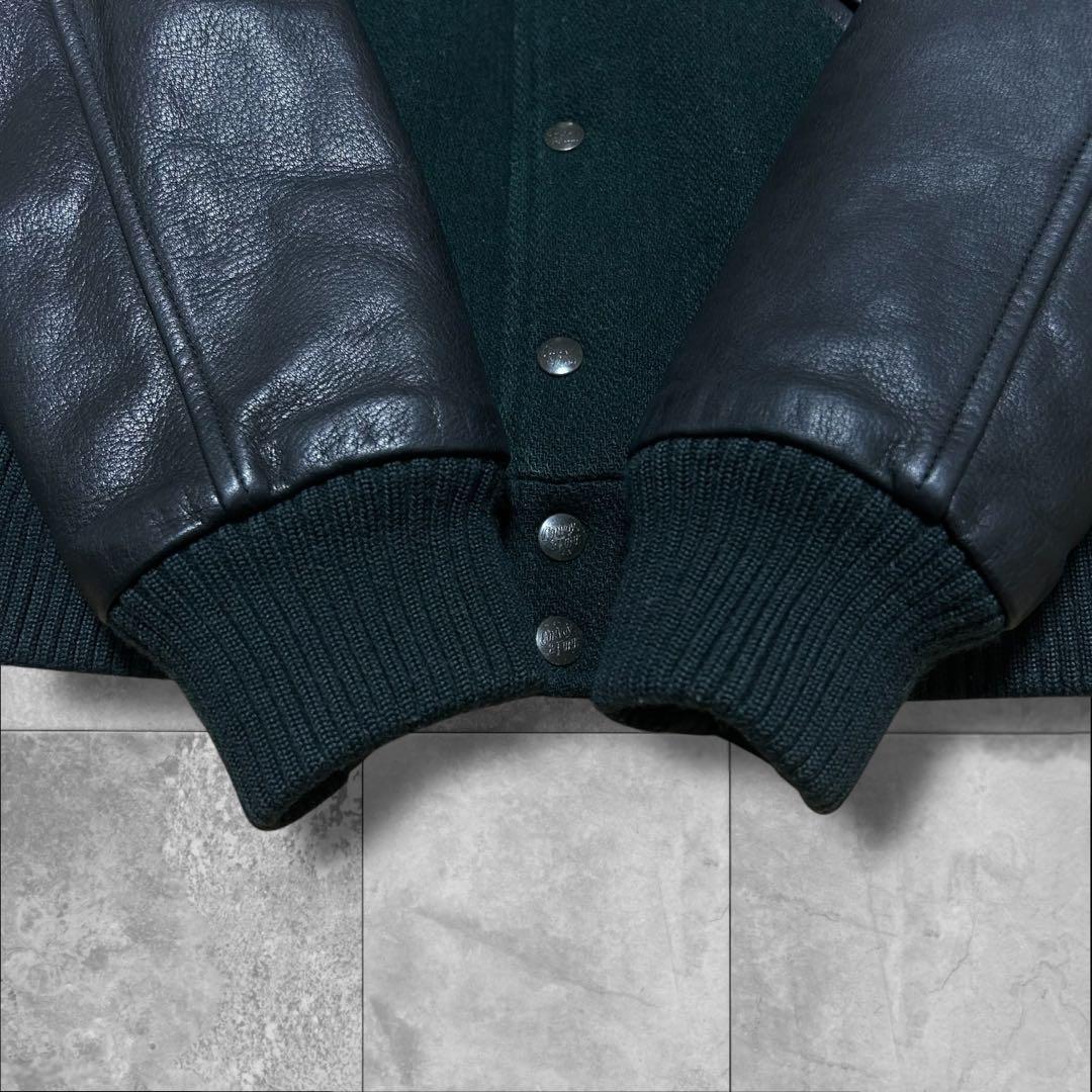 \"名作\" ルード系 RADIALL ラディアル 袖レザー スタジャン Lサイズ