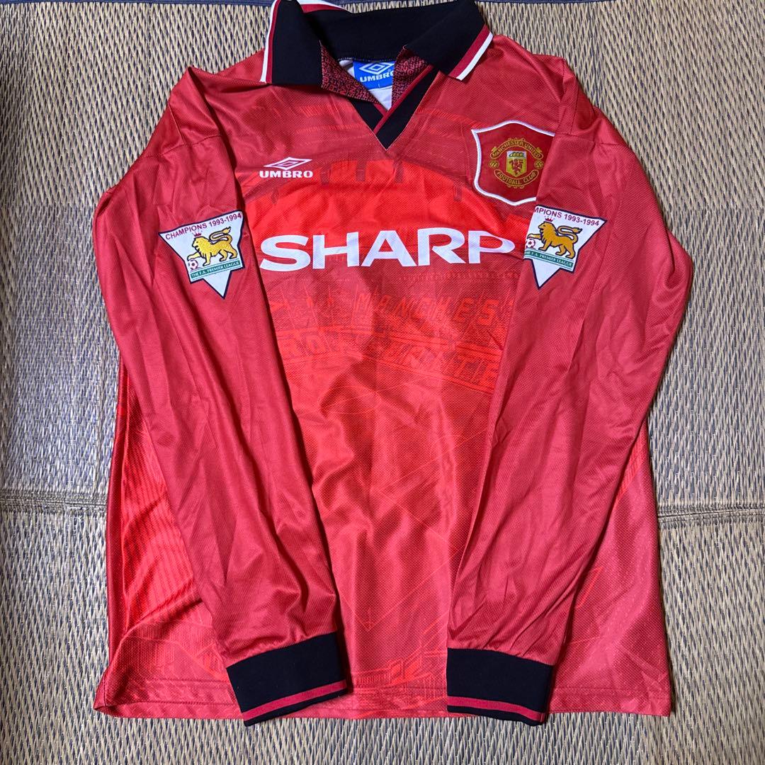 UK製94-96マンチェスターユナイテッド24番ベッカムユニフォームゲーム