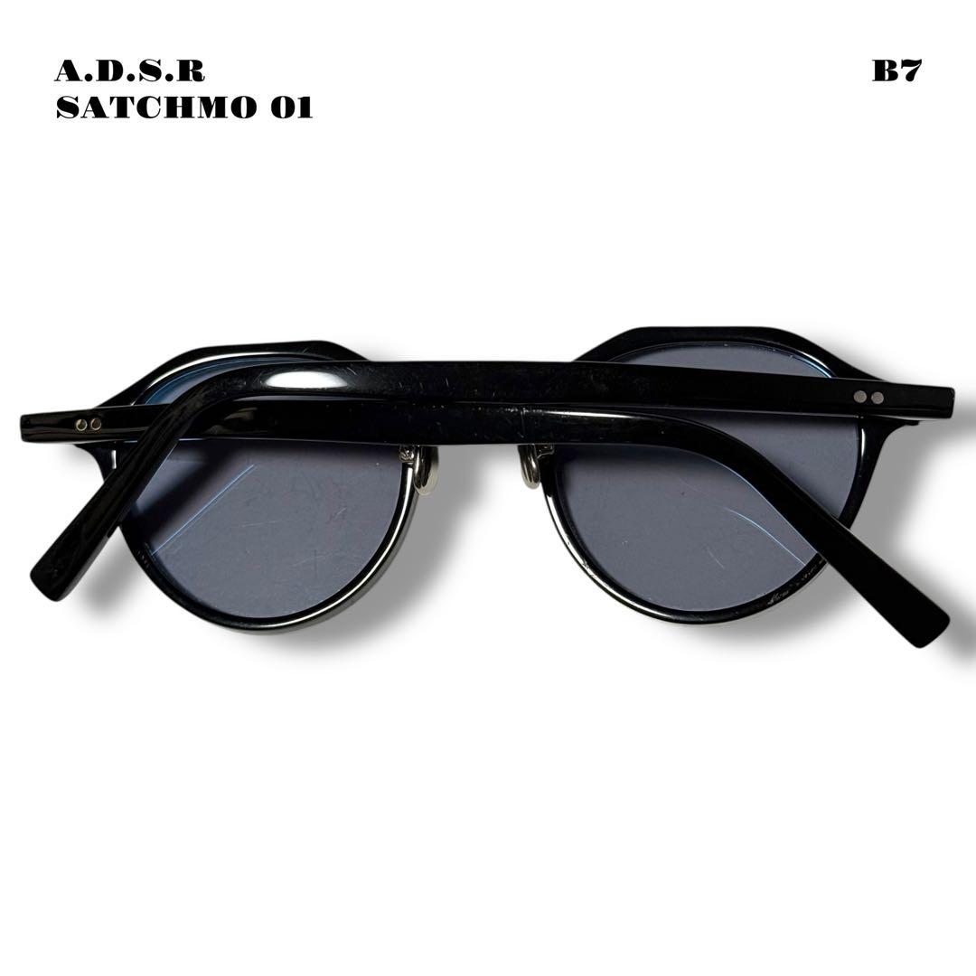 人気品！ A.D.S.R SATCHMO 01 サングラス ブラック シルバー
