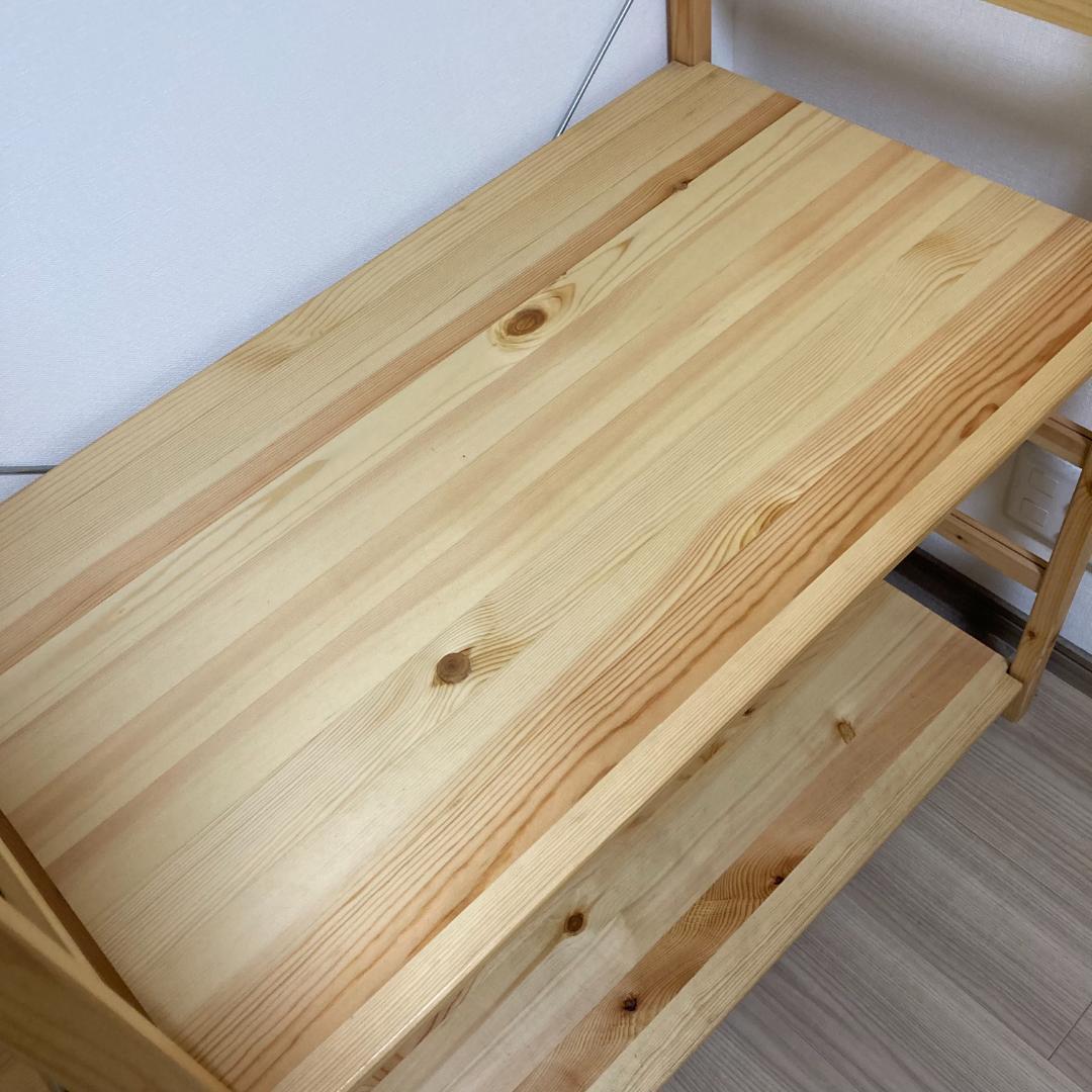 無印良品】パイン材ユニットシェルフ・ワードローブ（木製バー）2台