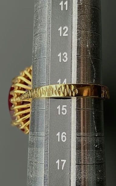 マーフィーアフガニスタン産天然レッドトルマリン23.7CTSV925 指輪