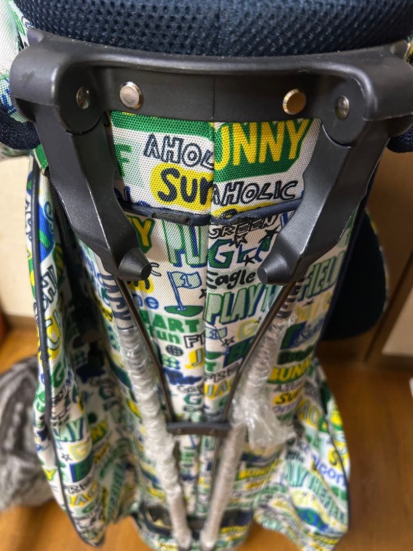 美中古JACK BUNNY ゴルフ キャディーバッグ カラフル