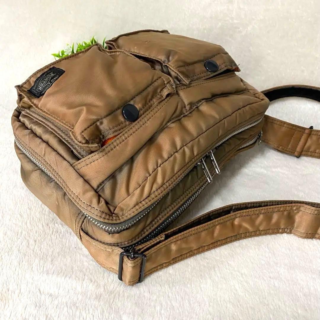 ロ*ン様 希少　ポーター　タンカー　ショルダーバッグ　2層　ピンクゴールド　PO