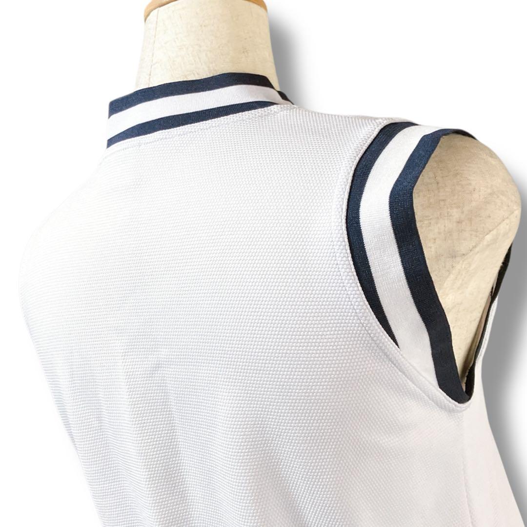 ムータマリンゴルフ 良品 ストレッチノースリーブ ストライプスリーブ