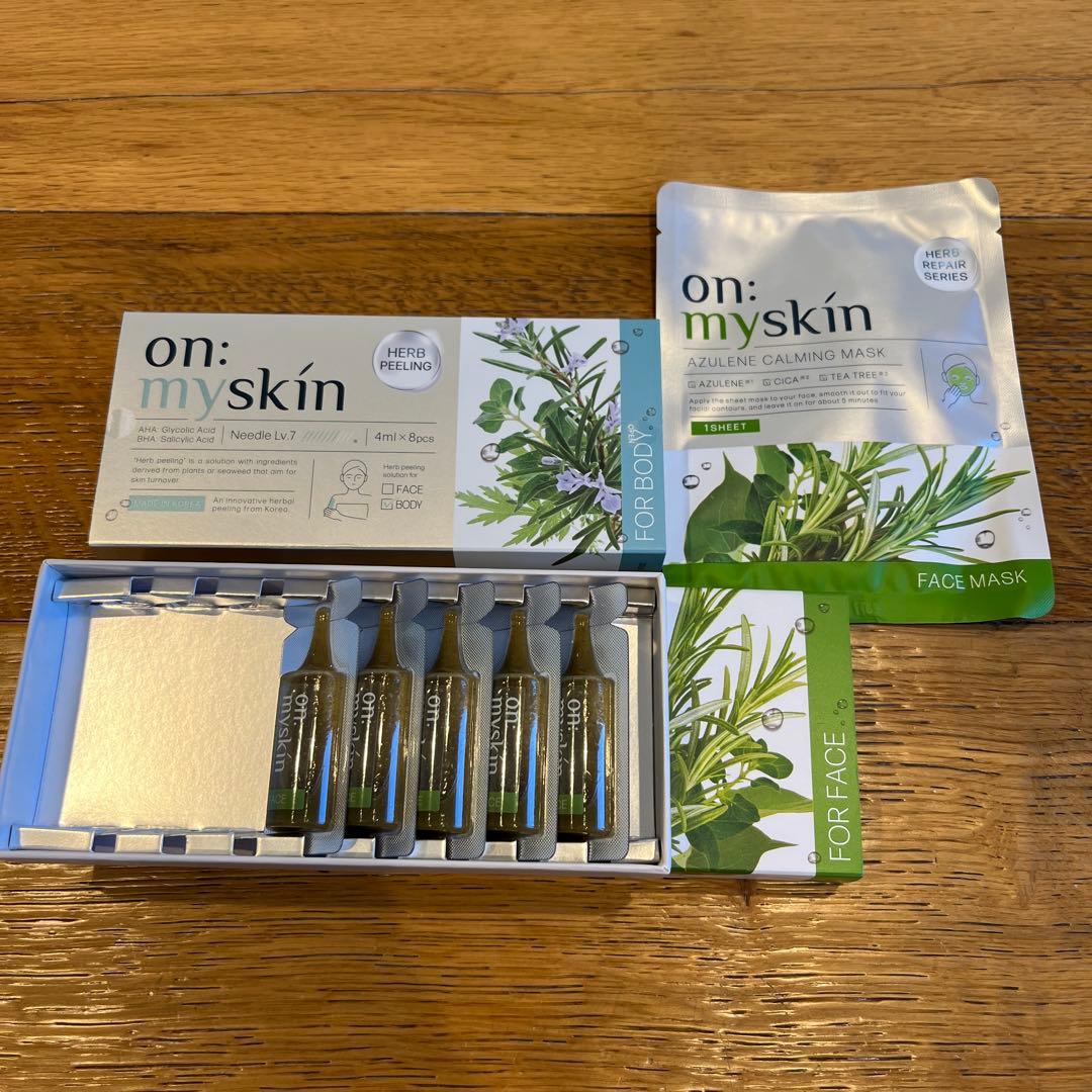 on:myskin オンマイスキン BODY FACEハーブピーリング マスク - メルカリ