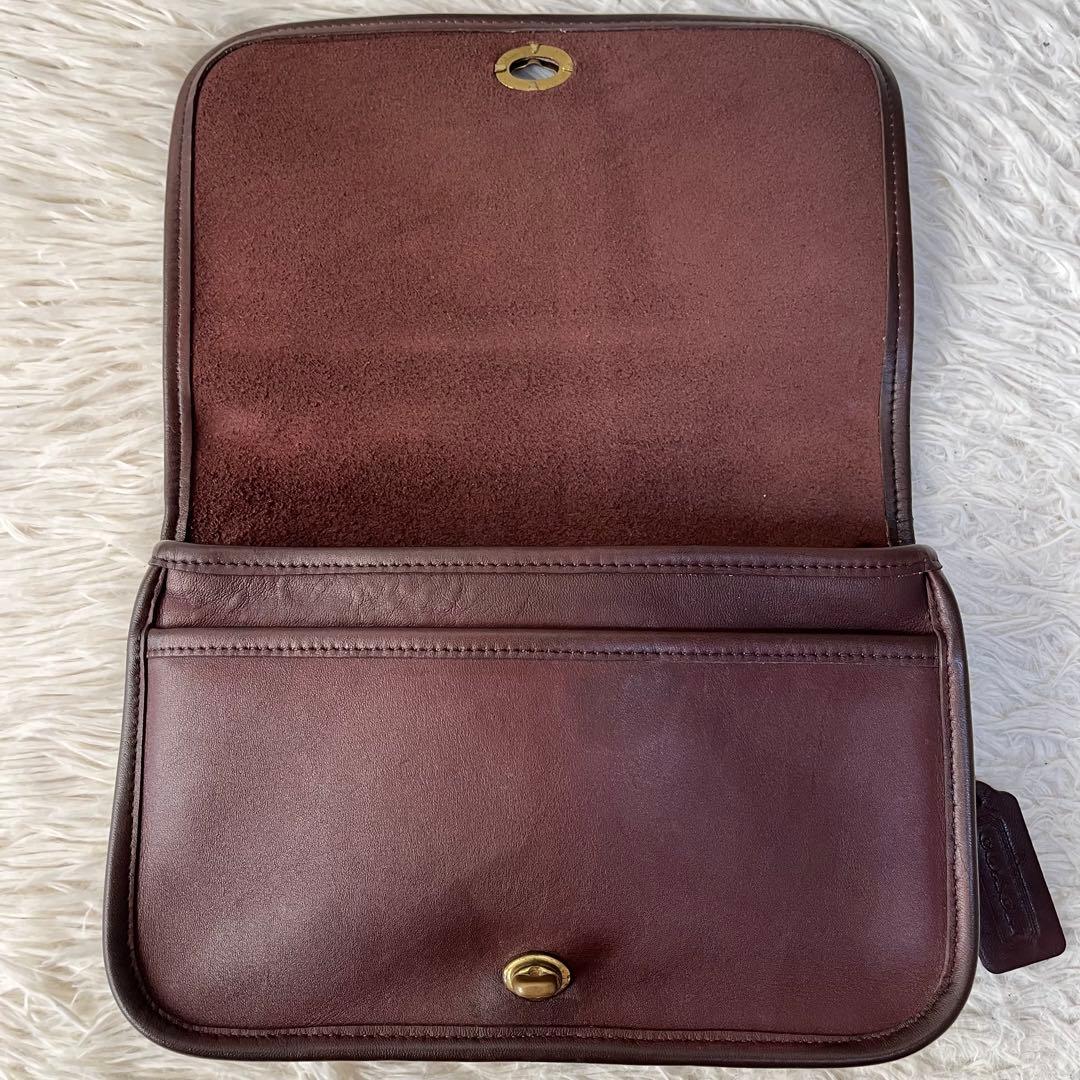 美品】オールドコーチ 9755 USA製 グラブタンレザー ショルダーバッグ