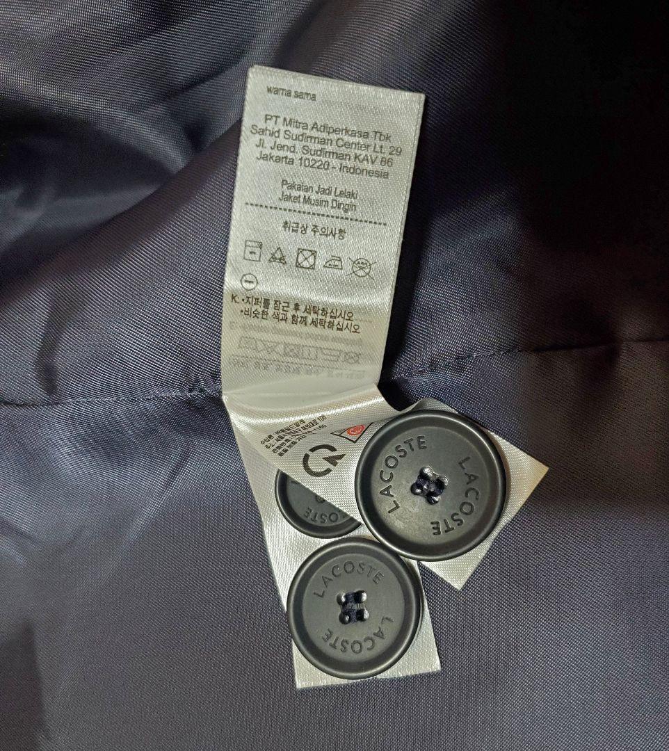 新品未使用タグ付 ラコステ ステンカラーコート紺FR48 US SM