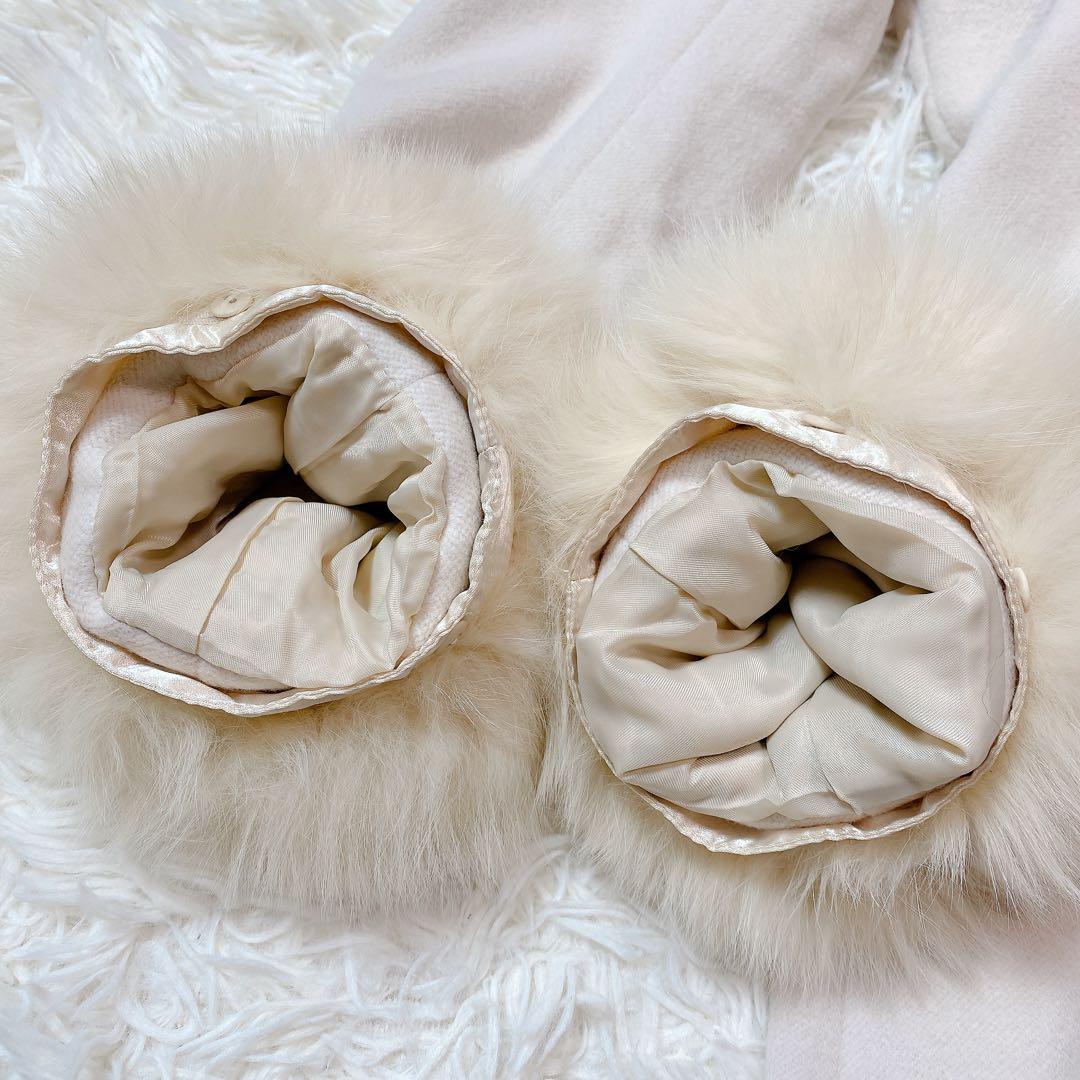 【新品タグ付】定価5.8万円　アプワイザーリッシェ　コート　アンゴラ混　ファー