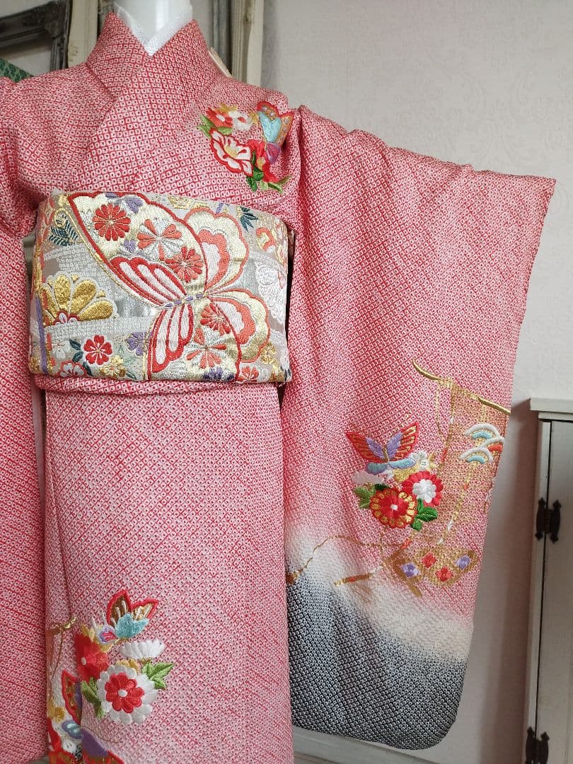 専用です☆本総絞り☆正絹☆刺繍着物と帯
