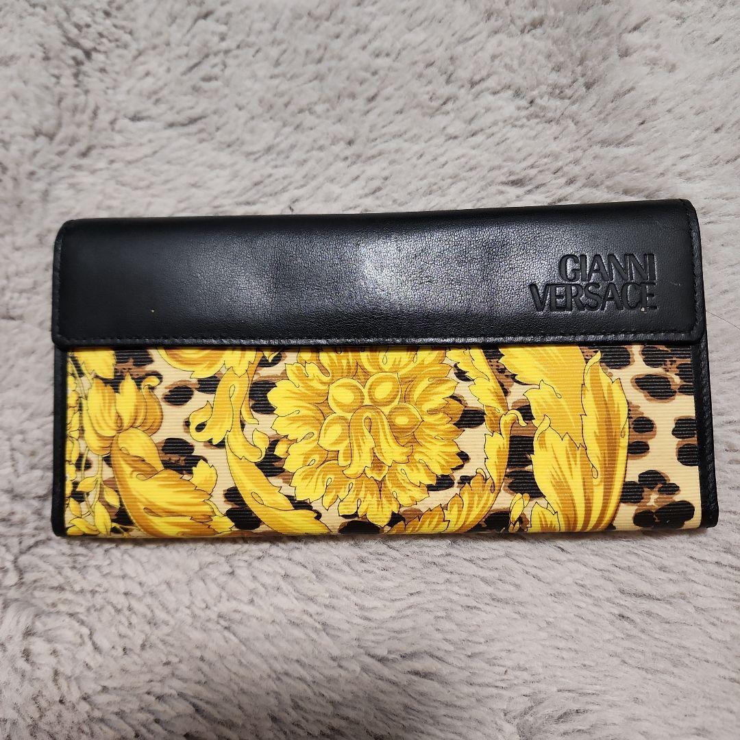 ヴィンテージ Versace ヴェルサーチ レオパード柄 長財布 - メルカリ