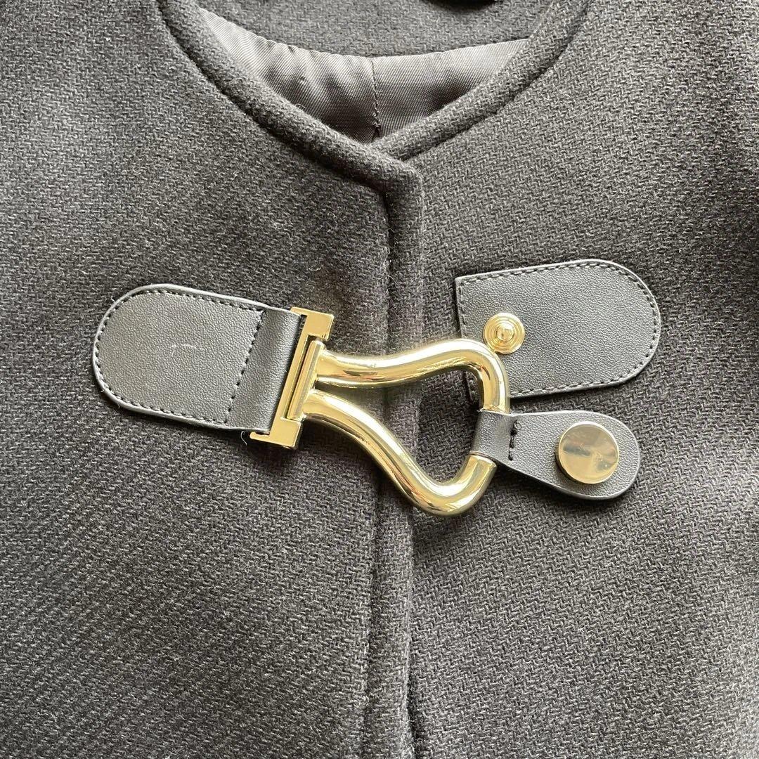 即】ZARA&MANTECO｜ポンチョケープ｜ゴールド金具｜ラムウールXS 【即