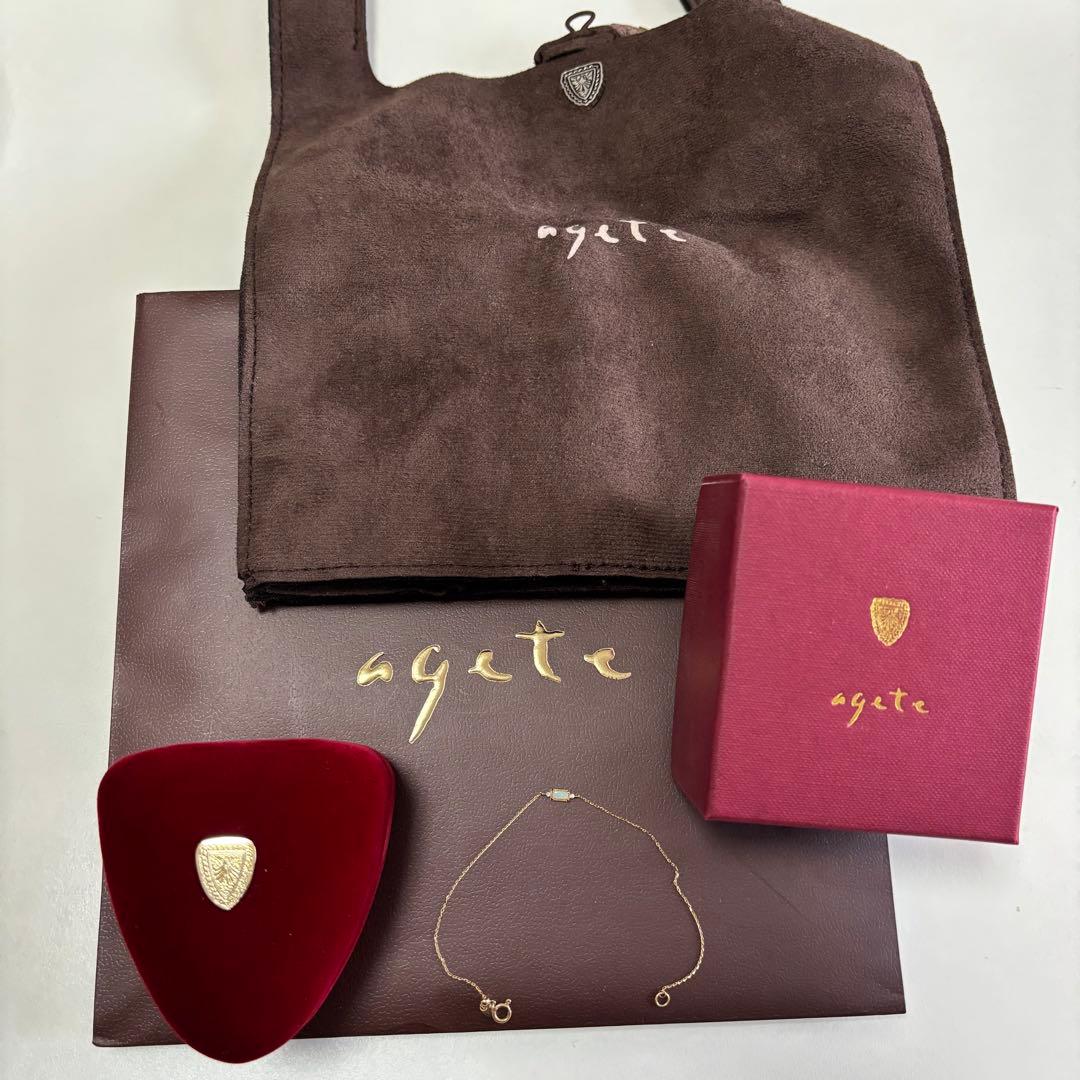 agete アガット　ブレスレット　オパール　ダイヤモンド