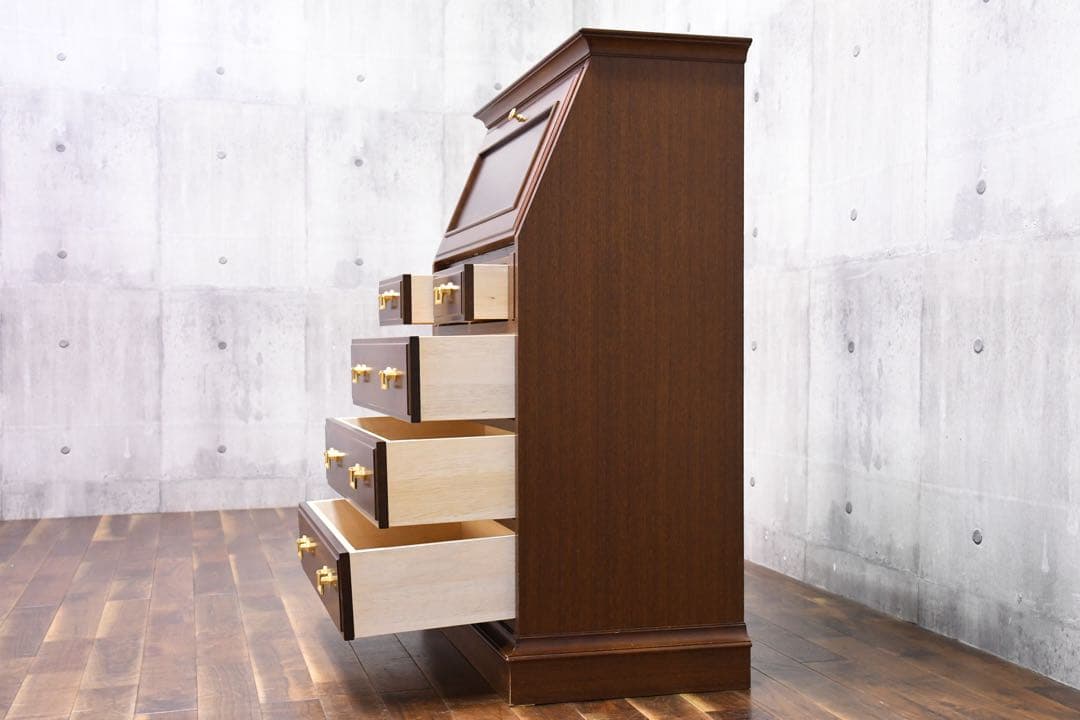 マルニ 地中海 ライティングビューロー デスク チェスト 引き出し 収納