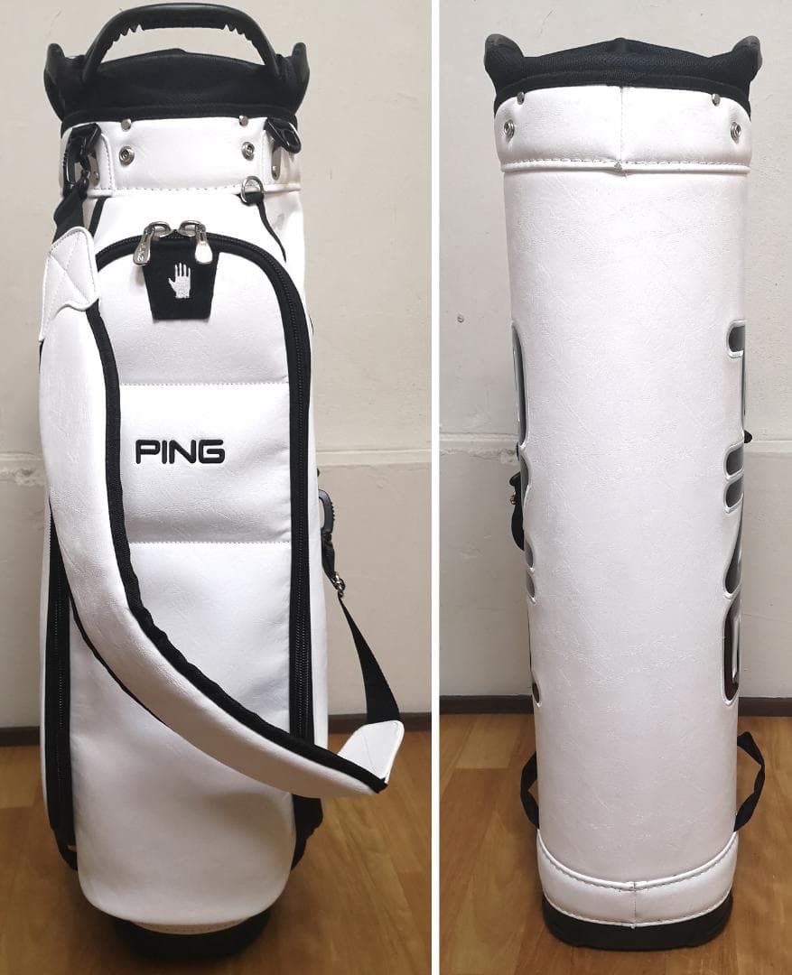 PING ピンのワンポケットキャディバッグ CB-P212(白)