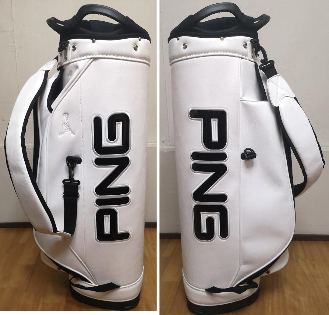 PING ピンのワンポケットキャディバッグ CB-P212(白)