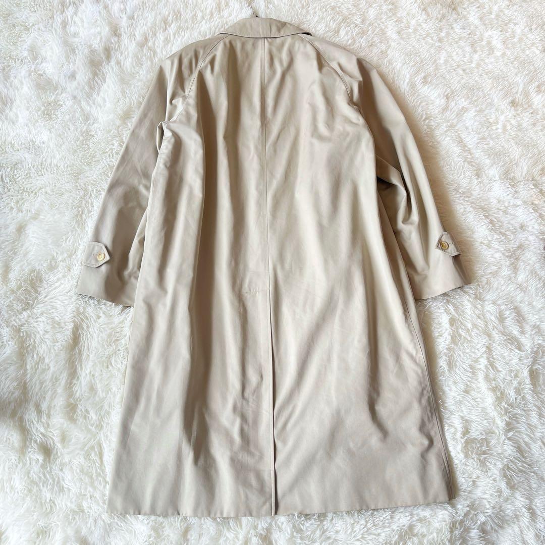 美品　英国製　バーバリー　ステンカラーコート　　ライナー付き　ノバチェック　比翼