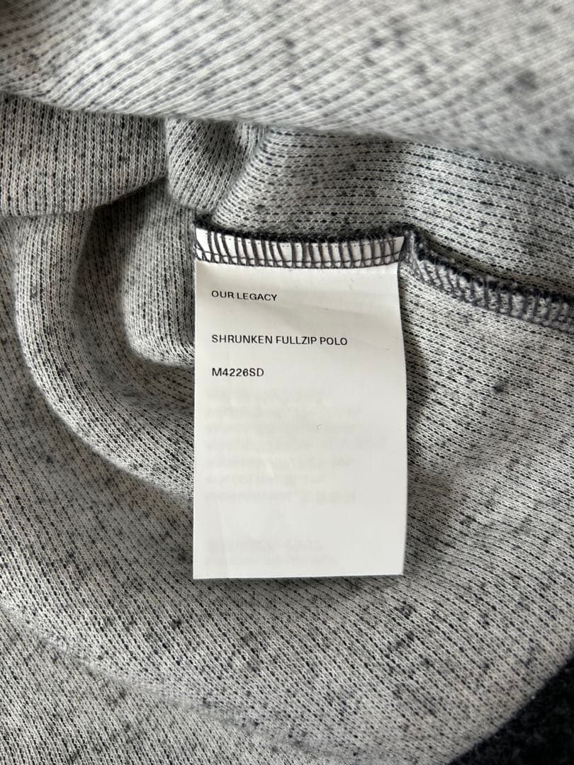 【OUR LEGACY】《美品》SHRUNKEN FULLZIP POLO 48