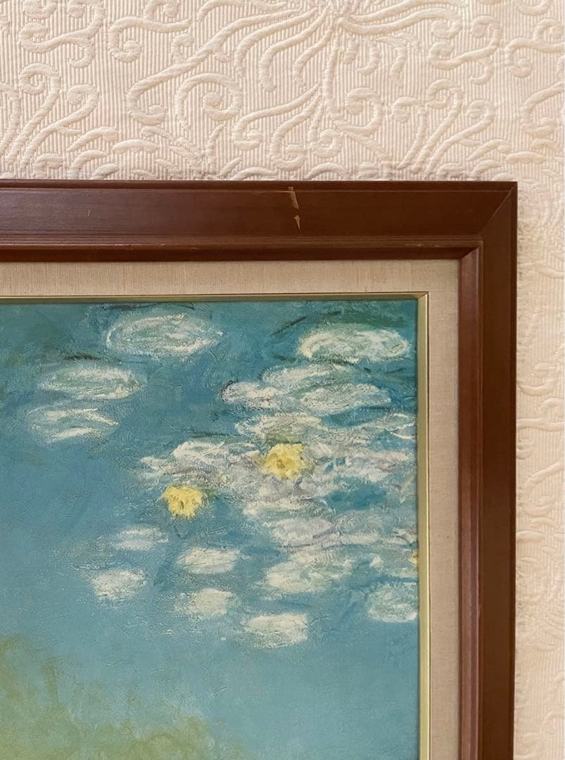 Claude Monet 睡蓮:61×68.5cm ／睡蓮クリーニングクロス付