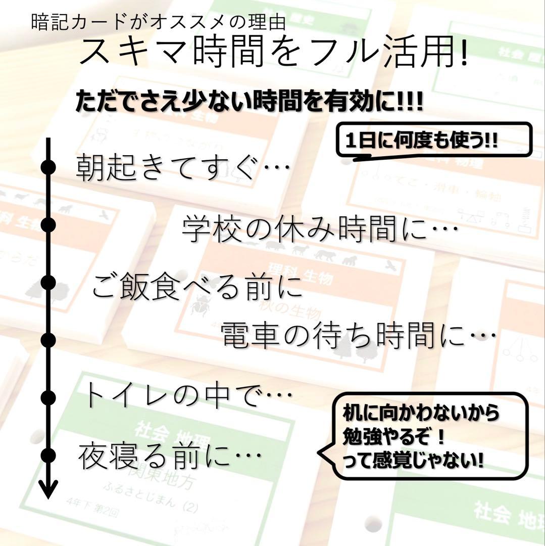 中学受験 暗記カード【5年下 社会・理科6-9回】 予習シリーズ 組み分け対策