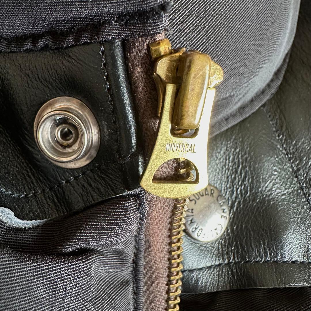 定価3.9万円 Sugar' Cane シュガーケーン レザーヨークダウンベスト