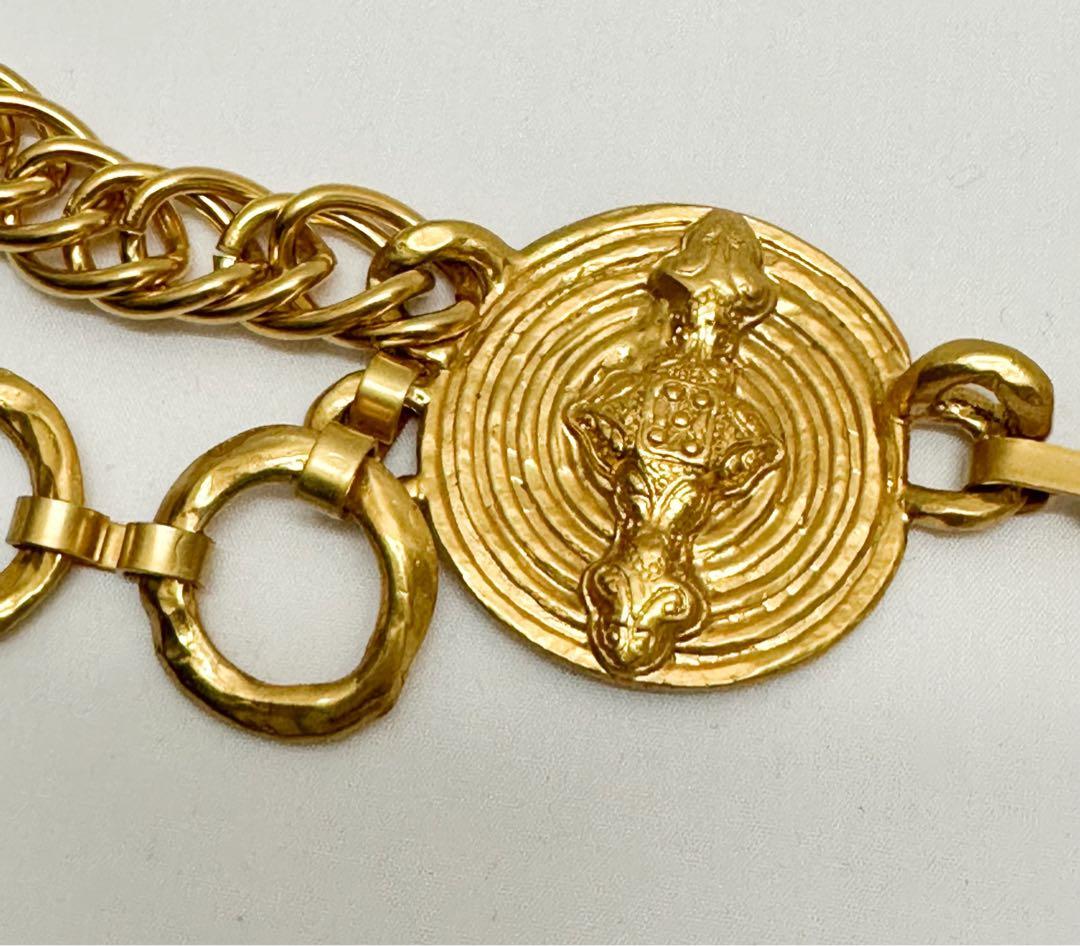 美品 ヴィンテージ ゴールド チェーン ベルト フランス