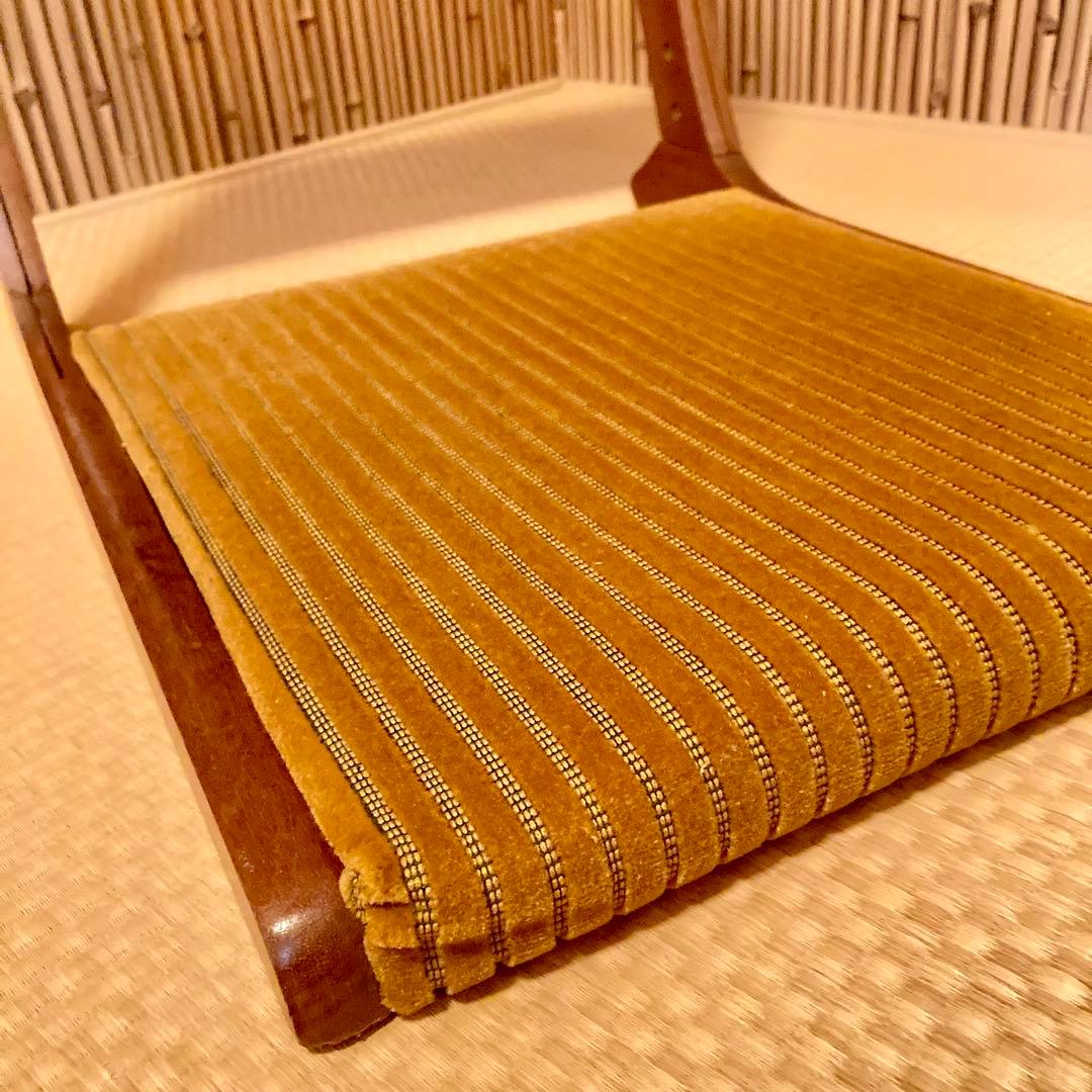 昭和レトロ 高級 和風 折りたたみ座椅子　 アンティーク 2脚セット