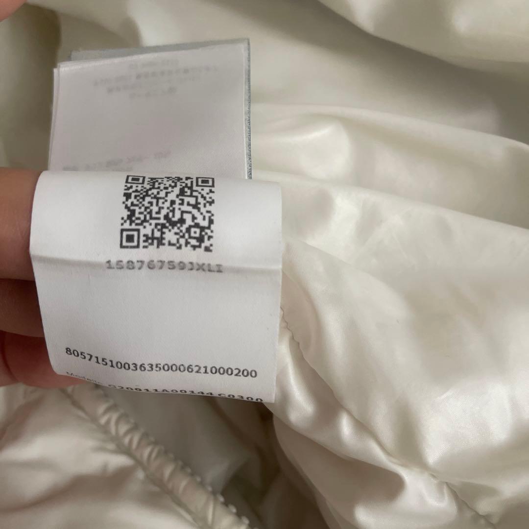 モンクレールダウン　白　ホワイト　サイズ3 (L)