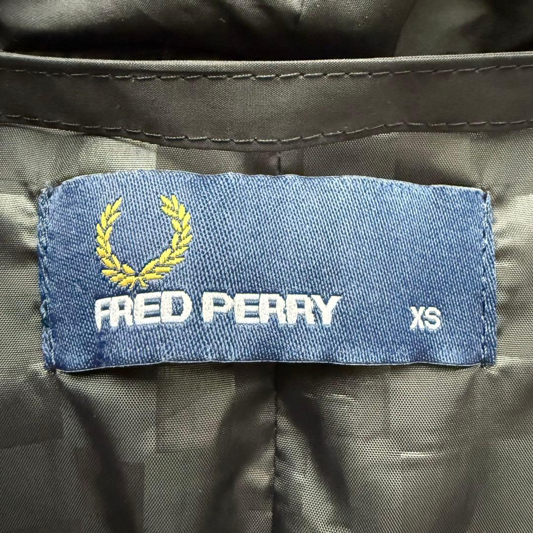 希少 美品 FRED PERRY ロングダウンコート ロングコート ブラック