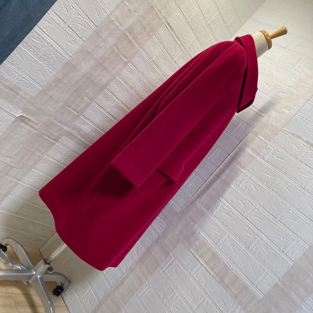 カシミヤ45% イタリー製生地の鮮やかロングコート　プレタポルテ