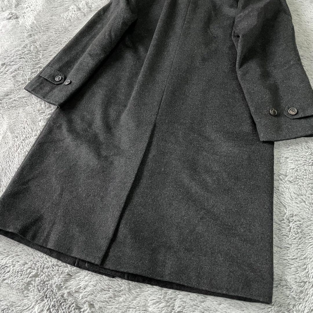 美品✨イヴサンローラン　ステンカラーコート　ロングコート　シルク100% M