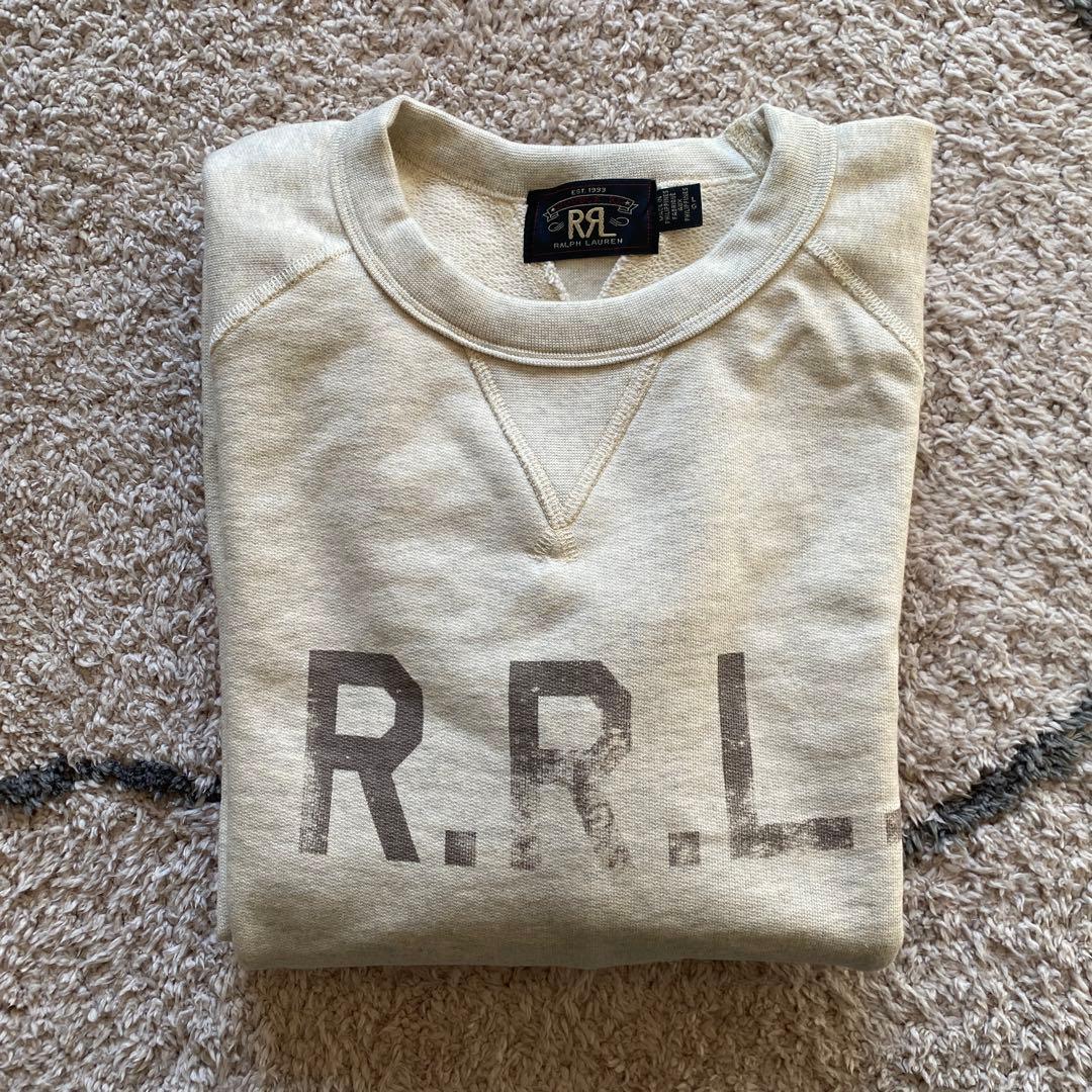 RRL 両Vガゼット ロゴプリント スウェット トレーナー