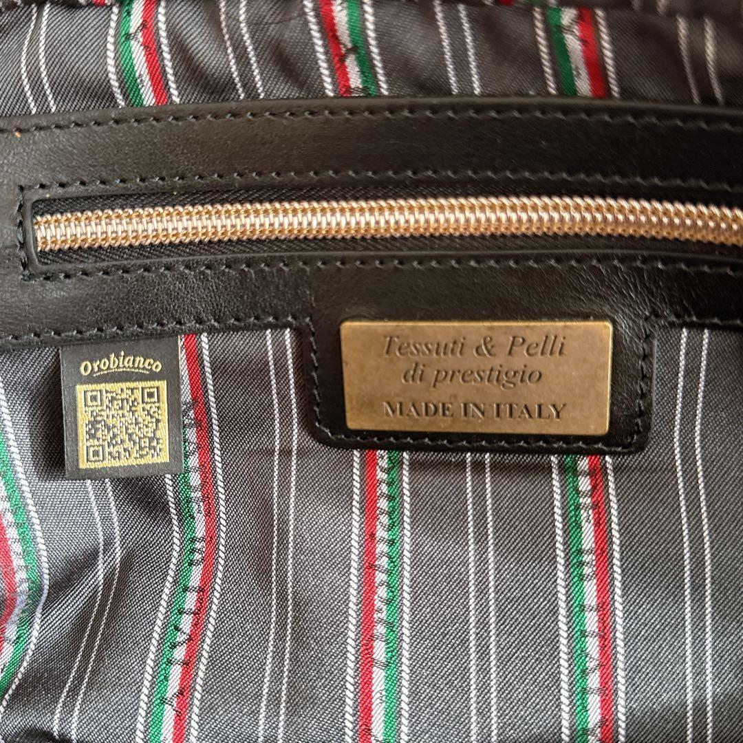 Orobianco オロビアン ボディバック レザー ブラック ロゴ イタリア製