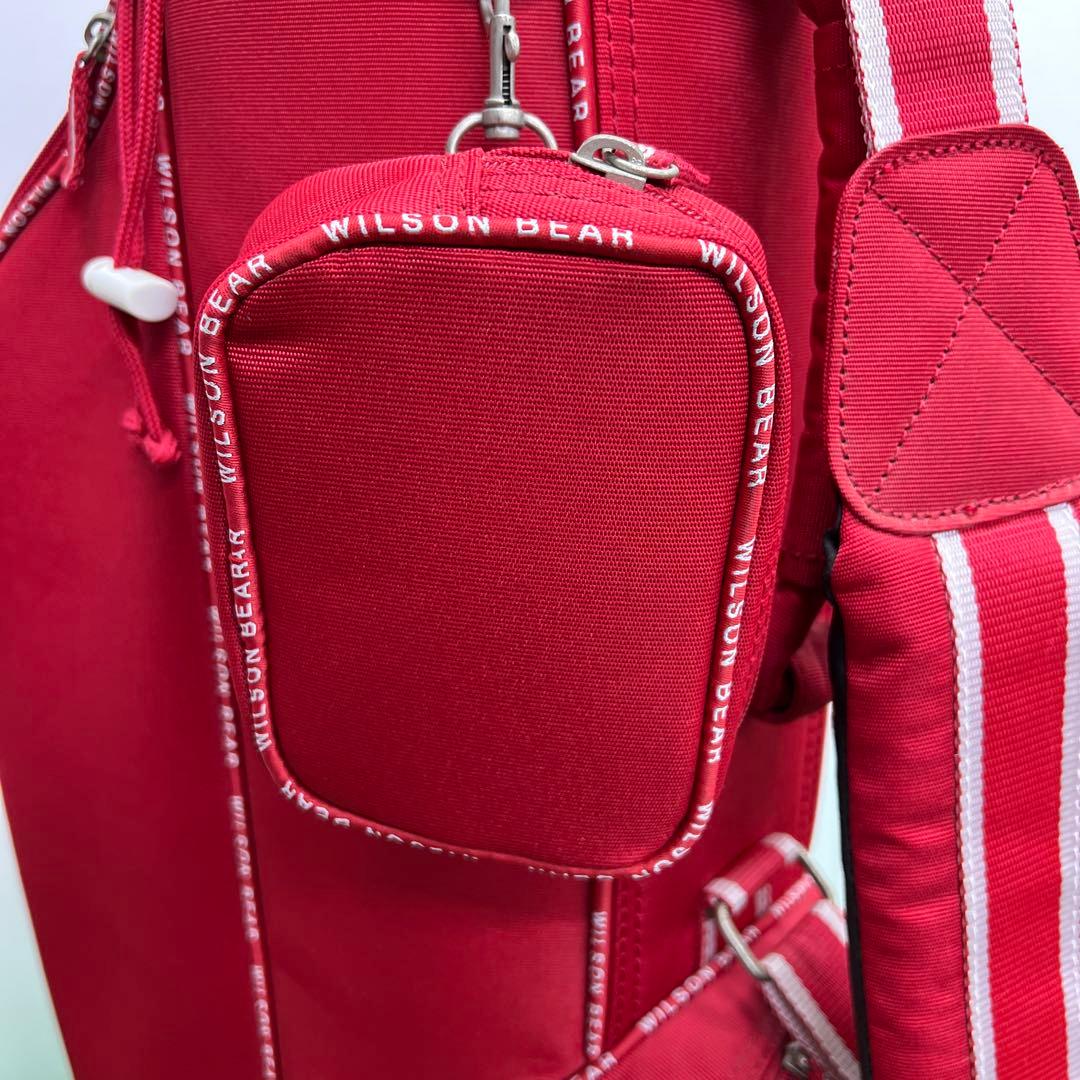 ウィルソンベア WILSON BEAR ゴルフバッグ 7インチ 中古品 レッド
