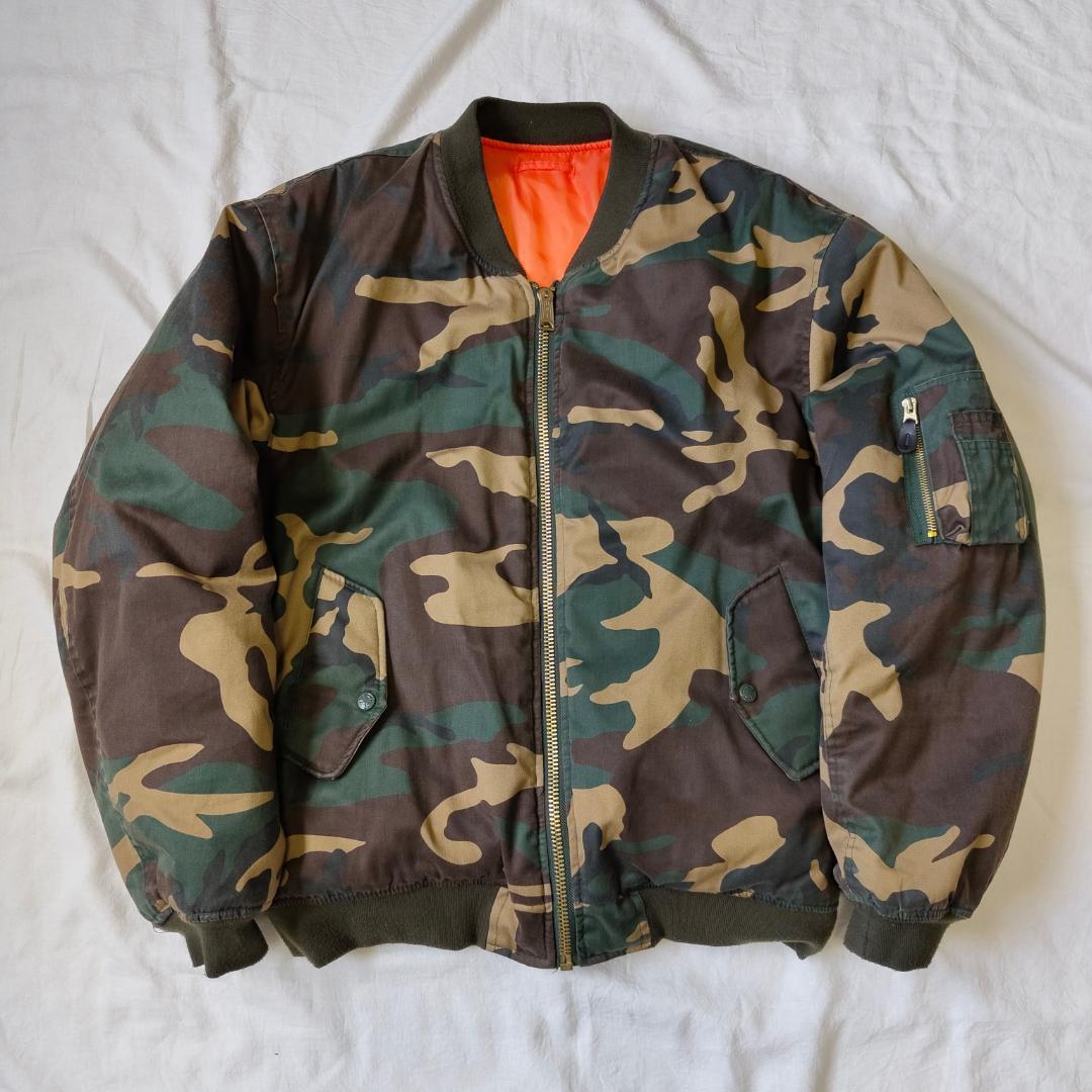 fostex garments MA-1 MA1 XXL カモ迷彩 ラフシモンズ - メルカリ